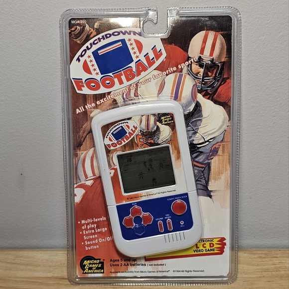 Vintage 1994 Touchdown Football Electronic Handheld Video Game New In Package - Picture 2 of 7